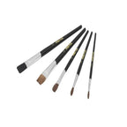 Juego De Pinceles 5 Piezas Cerdas Naturales Pretul Multiusos