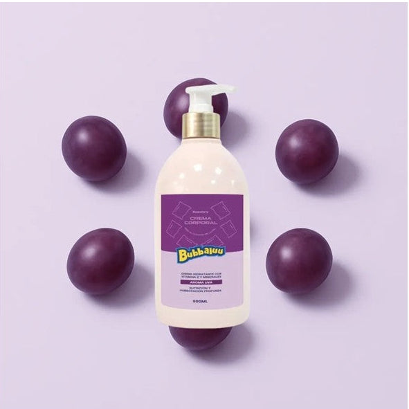 Crema Corporal Hidratante Bubbaluu 500ml  Uva