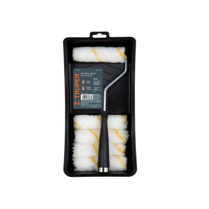 Kit De Mini Rodillos 4 Bandeja Para Pintar 7 Piezas Truper