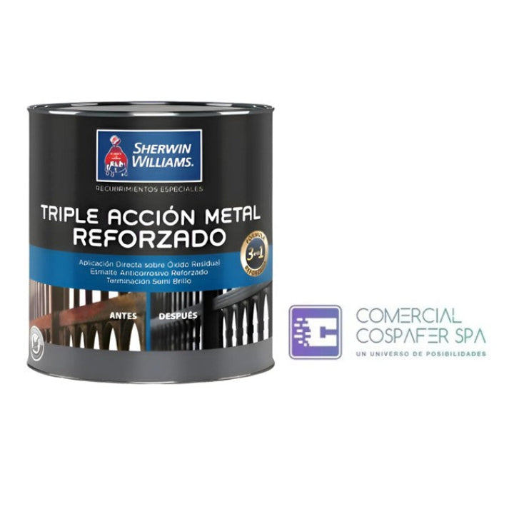 Anticorrosivo Triple Accion Metal Reforzado 1/4 Gl 1 Litro Sherwin Williams