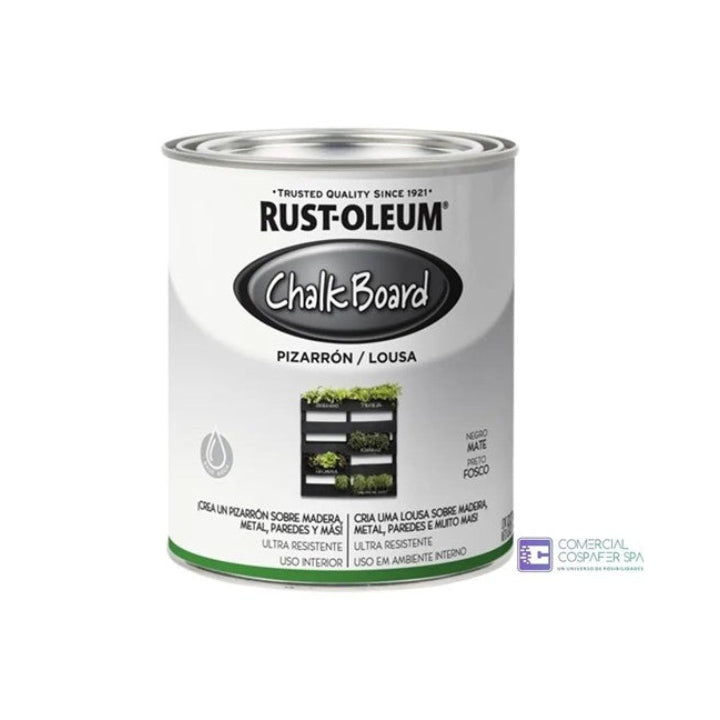 Pintura Pizarron Negro Mate Rust Oleum Chalk Board Pizarra