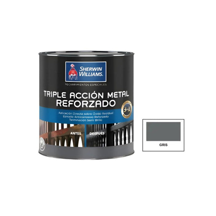 Anticorrosivo Triple Accion Metal Reforzado 1/4 Gl 1 Litro Sherwin Williams