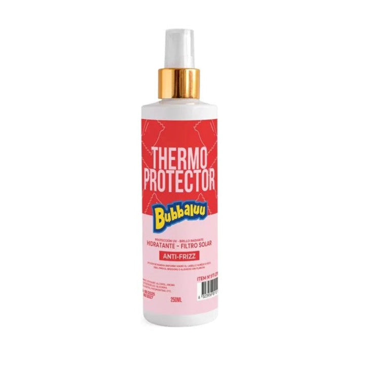 Pack 3 unidades Protector Termico Hidratante Antifrizz Bubbaluu Uva Frutilla Tutti Fruti