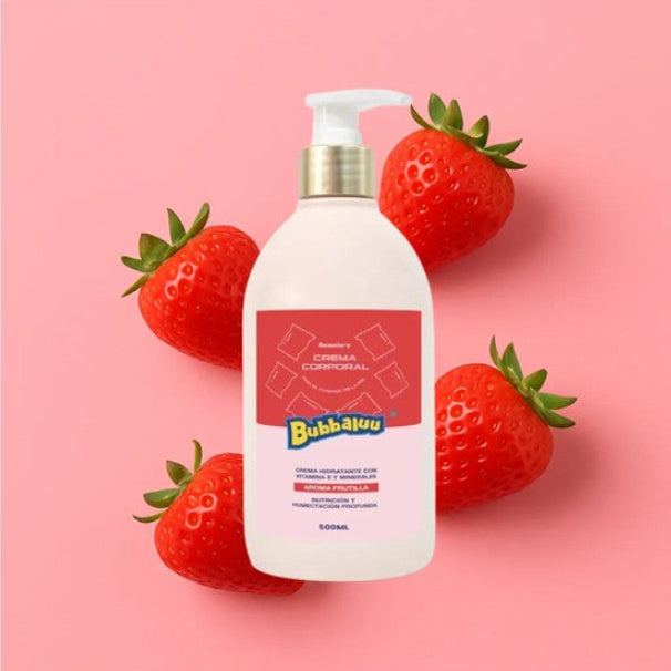 Crema Corporal Hidratante Bubbaluu 500ml Frutilla