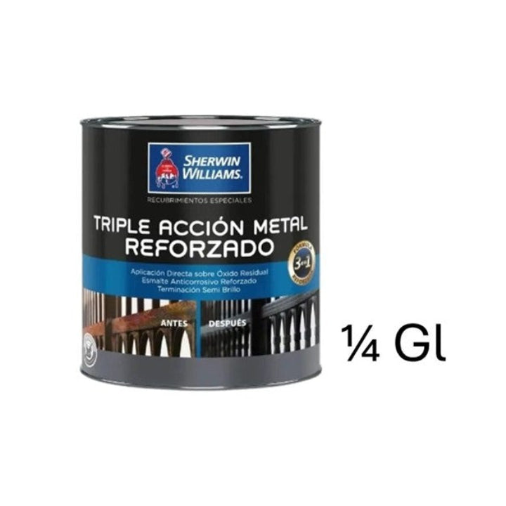 Anticorrosivo Triple Accion Metal Reforzado 1/4 Gl 1 Litro Sherwin Williams
