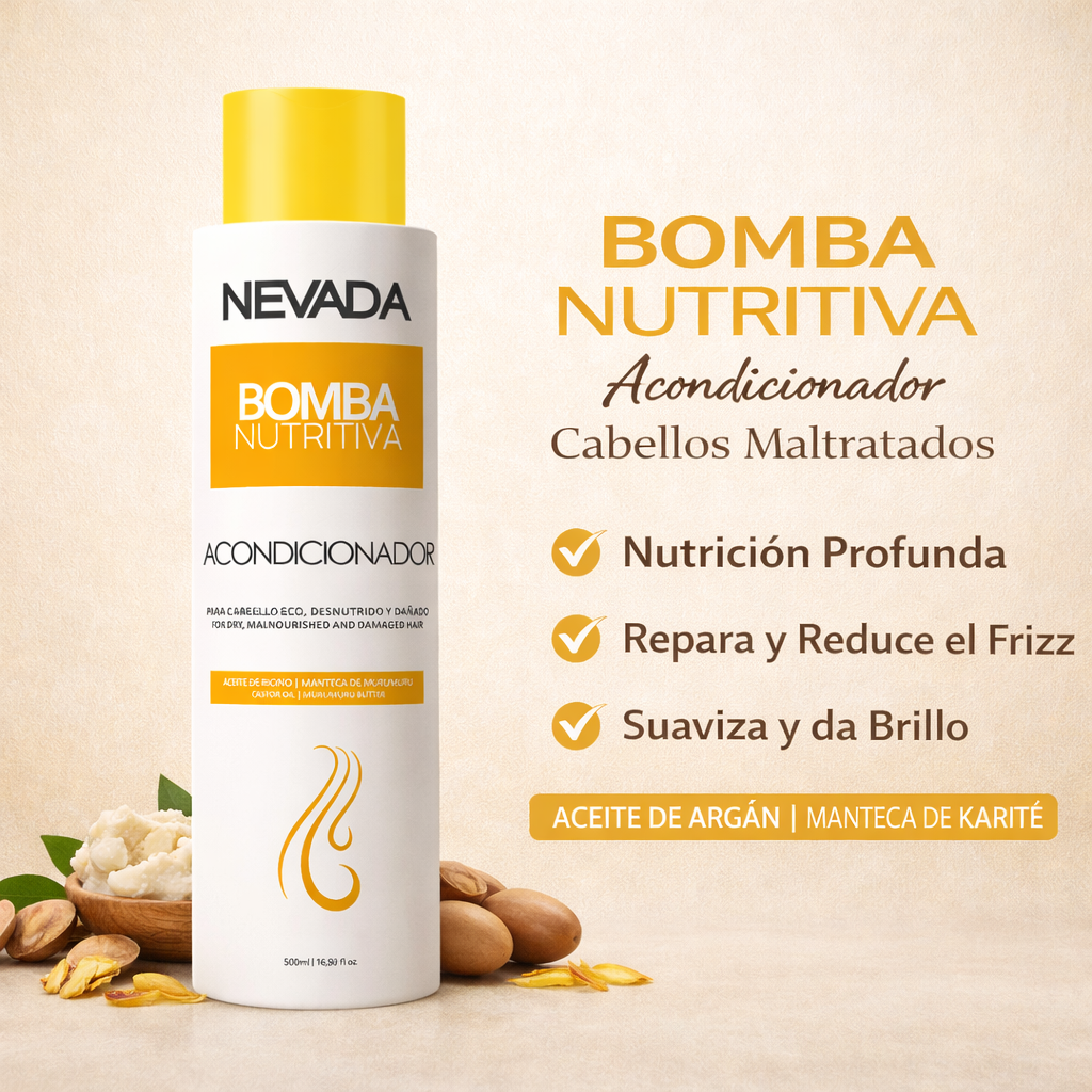 Acondicionador Bomba Nutritiva Cabellos Maltratados Nevada 500ml