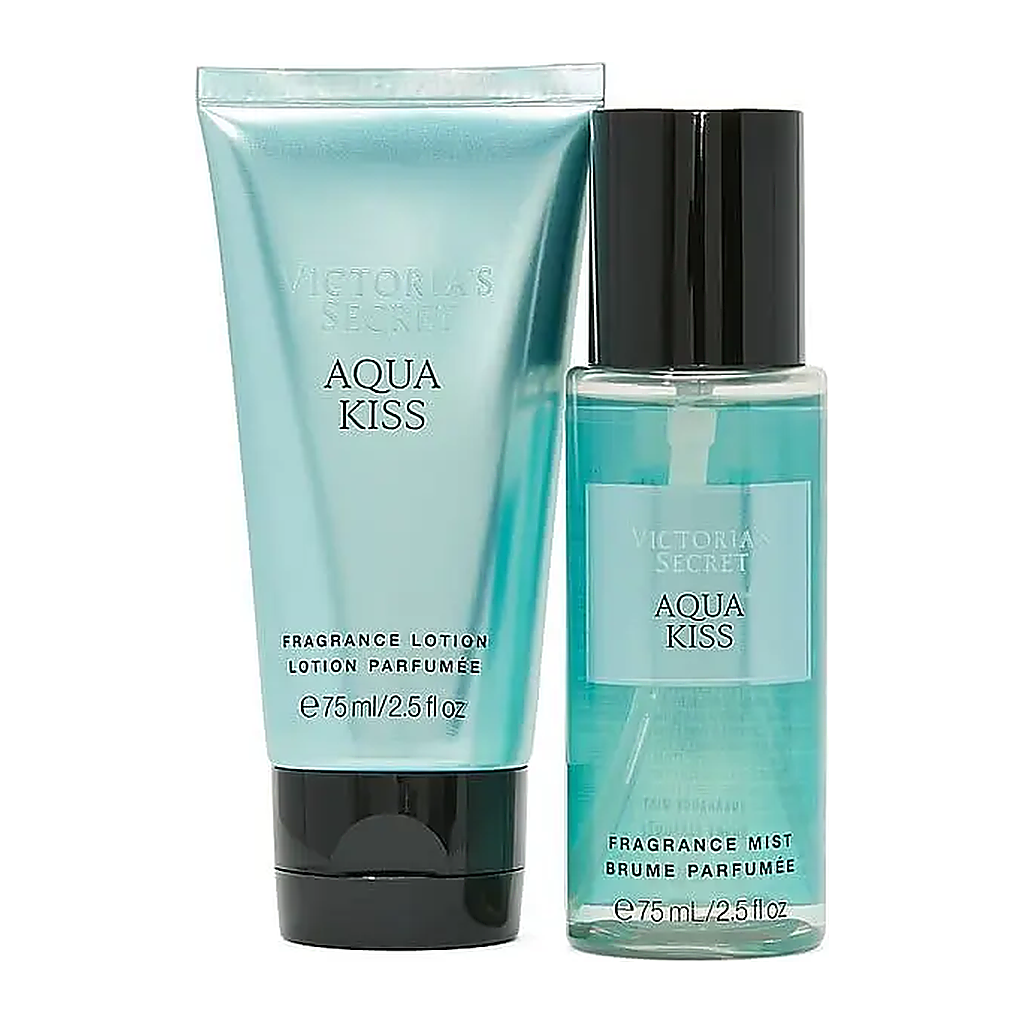 Set De Regalo Victoria's Secret Travel Size Aqua kiss 75 Ml