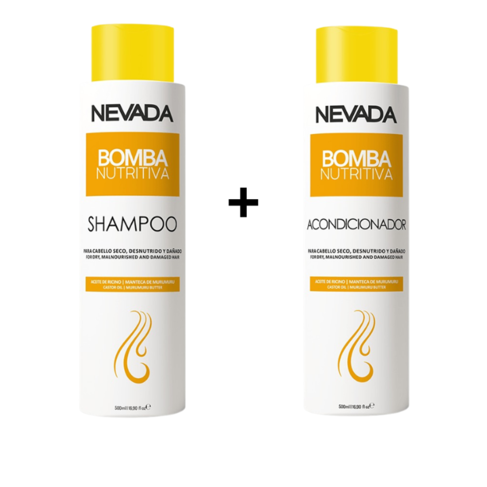 Set Shampoo Y Acondicionador Bomba Nutritiva Nevada 500ml
