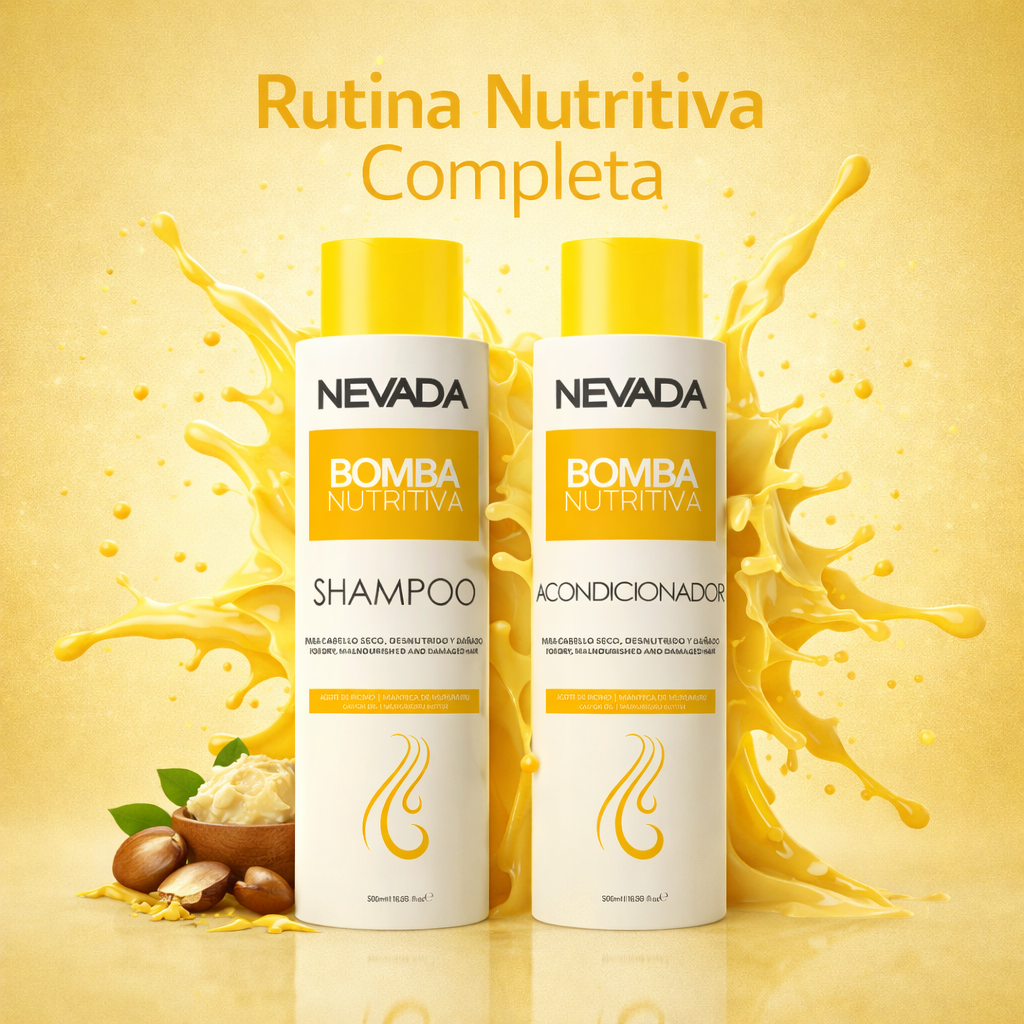 Set Shampoo Y Acondicionador Bomba Nutritiva Nevada 500ml