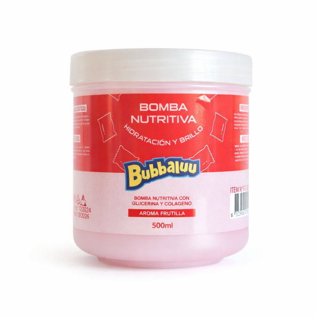 Bomba Nutritiva Hidratante Capilar Sin Sal Bubbaluu 500 ML