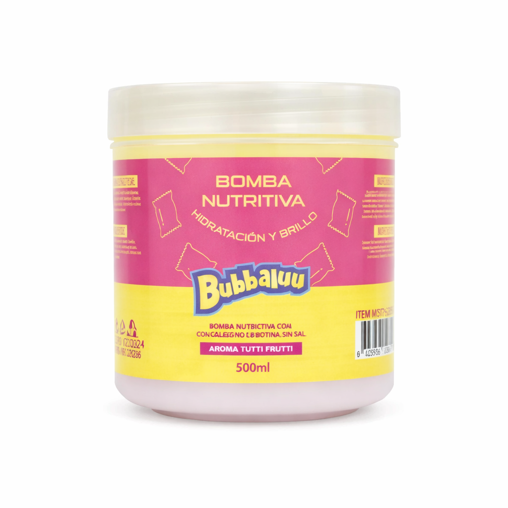 Bomba Nutritiva Hidratante Capilar Sin Sal Bubbaluu 500 ML