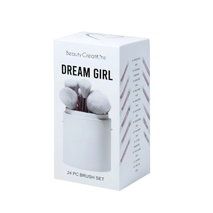 Set De Brochas 24 Pzs Dream Girl Beauty Creations Color Blanco