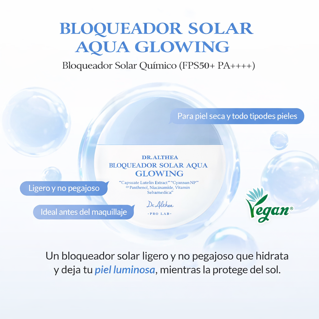 Protector Solar Aqua Glowing Sunscreen Dr. Althea 45ml