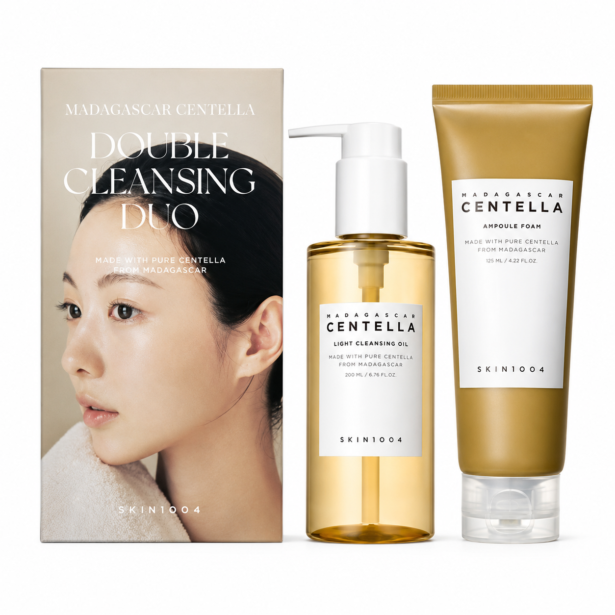 Set Doble Limpieza Cleansing Oil+Foam Madagascar Centella Skin1004