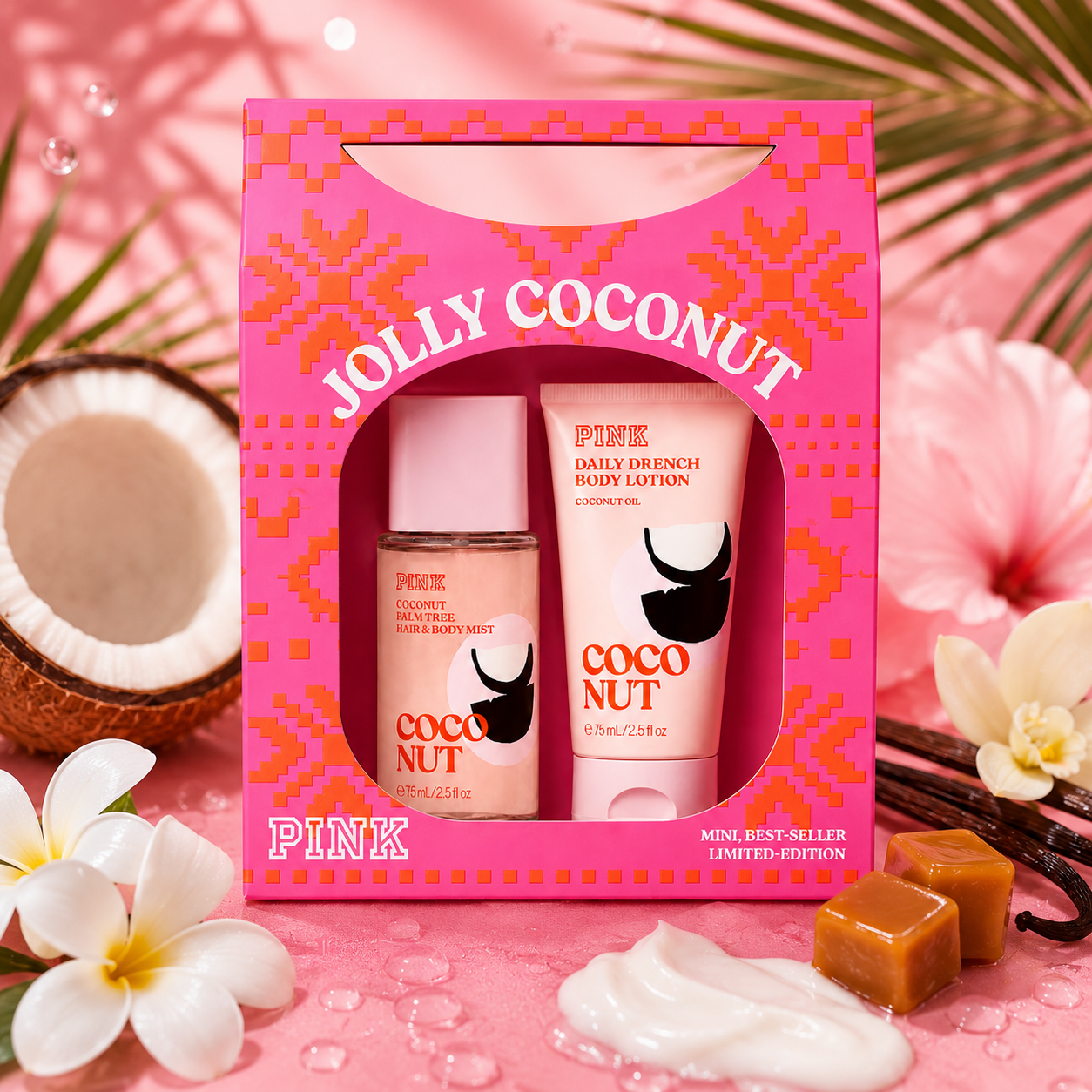 Set De Regalo Jolly Coconut Pink De Victoria's Secret 75ml