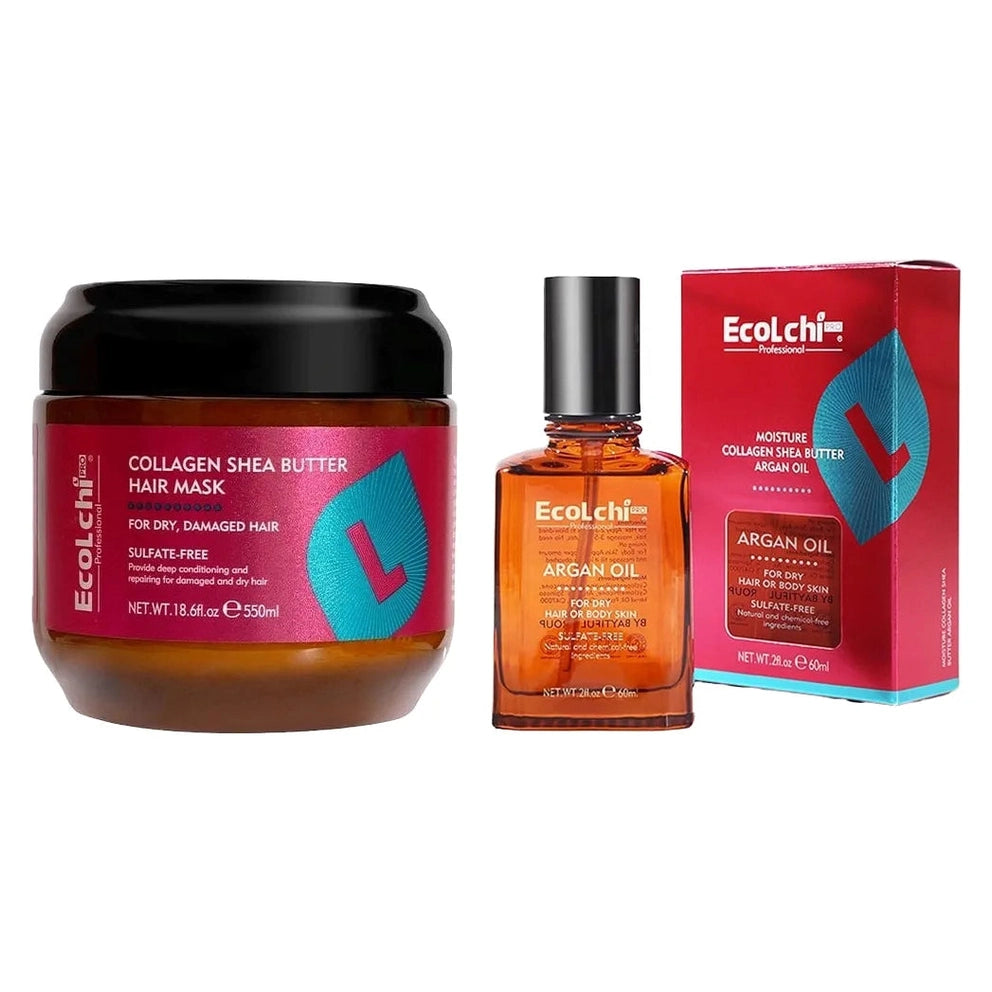 Kit Mascarilla Ecolchi Colageno Y Aceite Argan Duo Hidratant Cosmeticos y cuidado del hogar