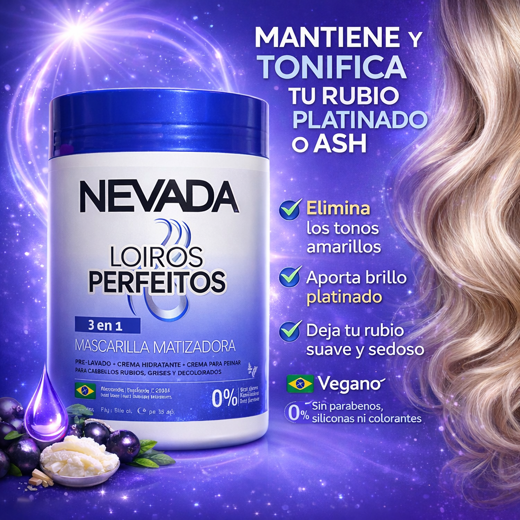 Mascarilla Capilar 3 En 1 Rubios Perfectos Matiza 1kg Nevada