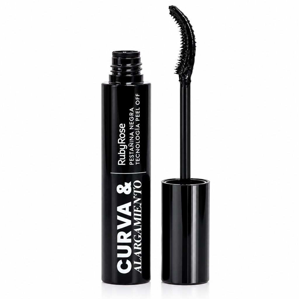 Máscara De Pestañas Peel Off Curva & Alargamiento Ruby Rose Negro
