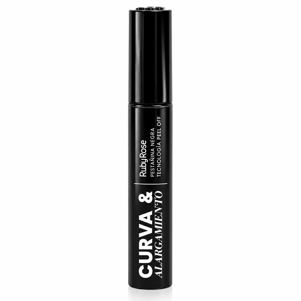 Máscara De Pestañas Peel Off Curva & Alargamiento Ruby Rose Negro