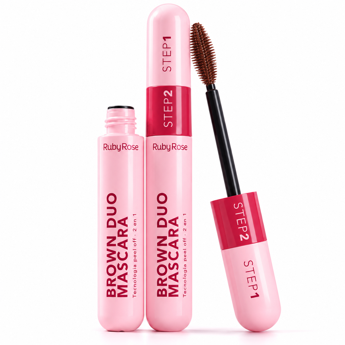 Mascara De Pestañas Cafe Duo 2en1 Volumen Y Alarga Ruby Rose