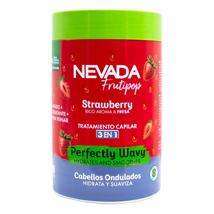 Mascarilla Capilar 3 En 1 Cabello Ondulado Frutilla Nevada