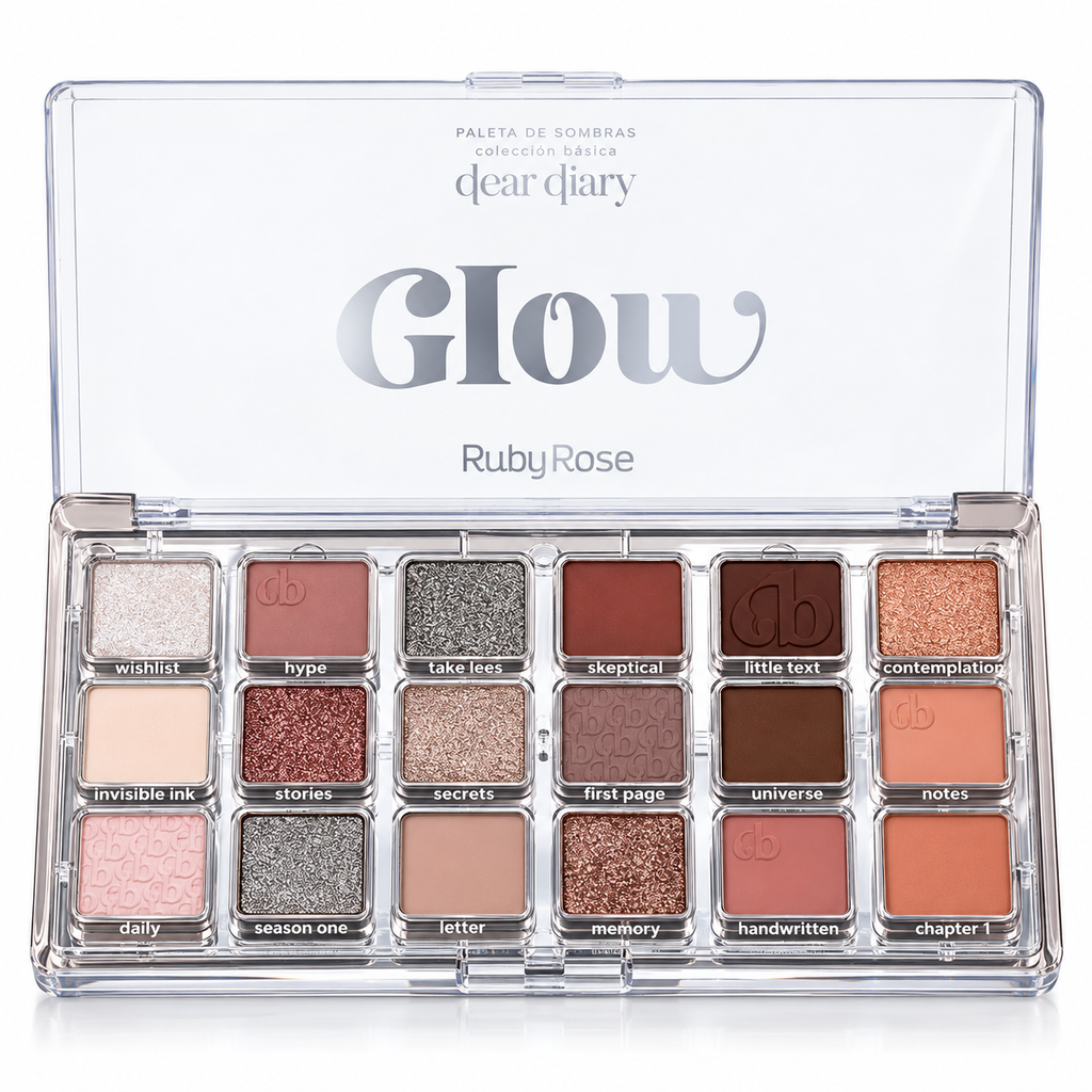 Paleta De Sombras De Lujo 18 Tonos Linea Blow Ruby Rose Dear Diary