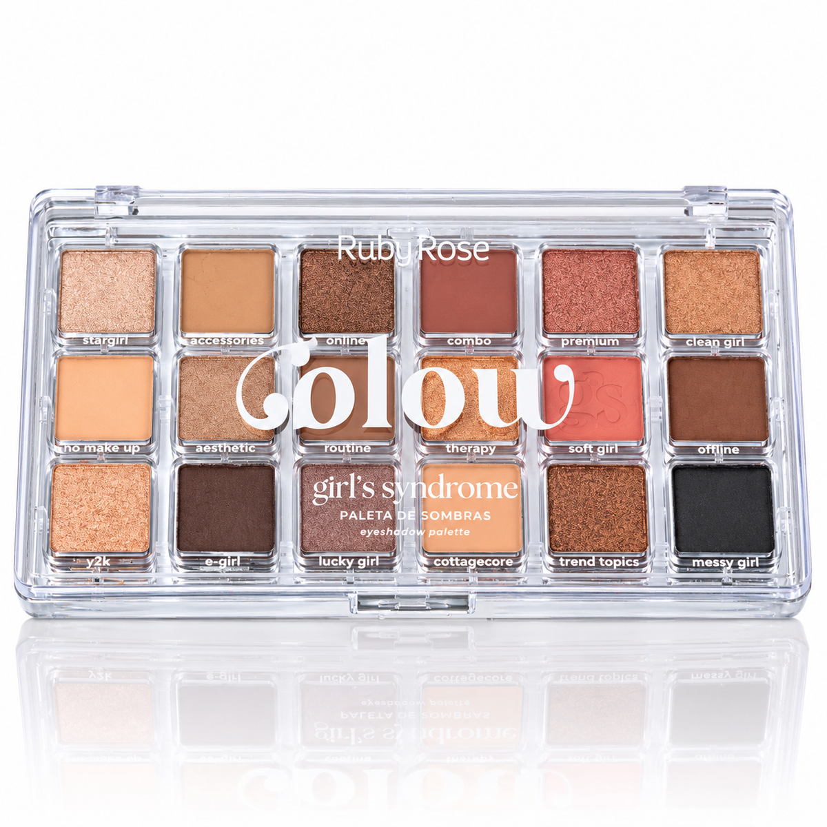 Paleta De Sombras De Lujo 18 Tonos Linea Blow Ruby Rose Girl´s Syndrome