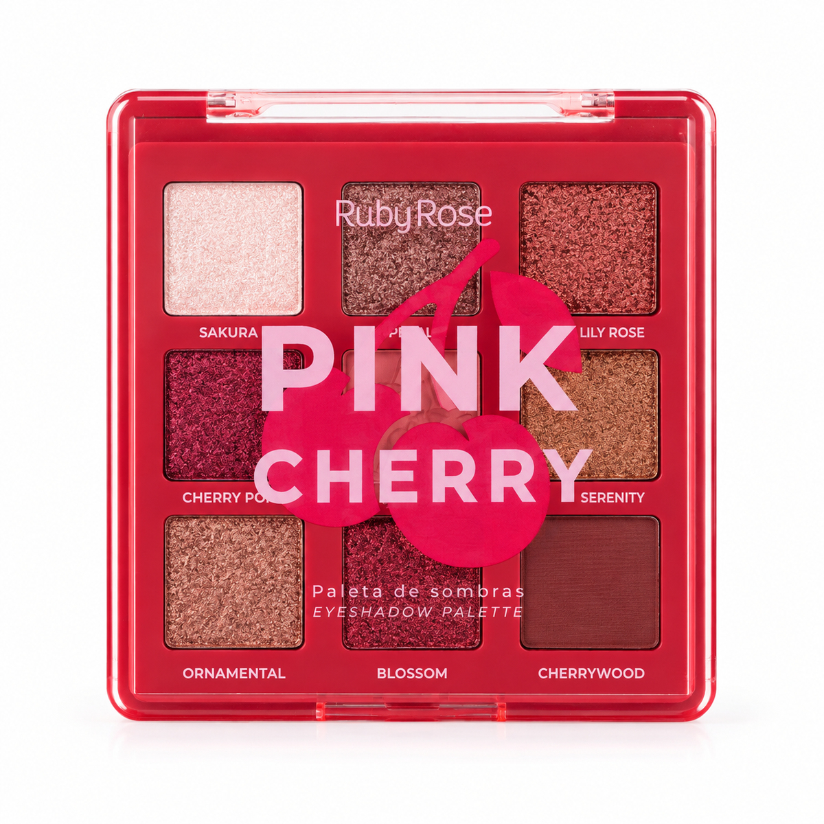 Paleta De Sombras 9 Tonos Profesional Ruby Rose Pink Cherry