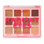 Paleta De Sombras 12 Tonos Matte Glitter Radiant Eyes Ruby Rose Terracota