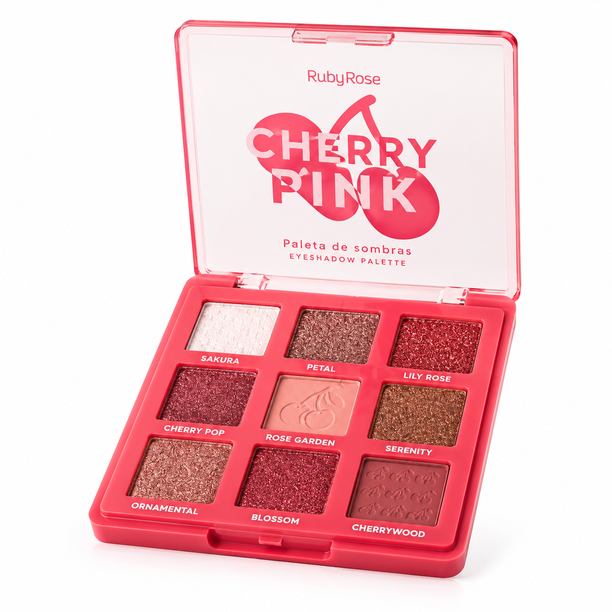 Paleta De Sombras 9 Tonos Profesional Ruby Rose Pink Cherry
