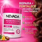 Mascarilla Capilar 3 En 1 Reconstrucción Poderosa 1kg Nevada