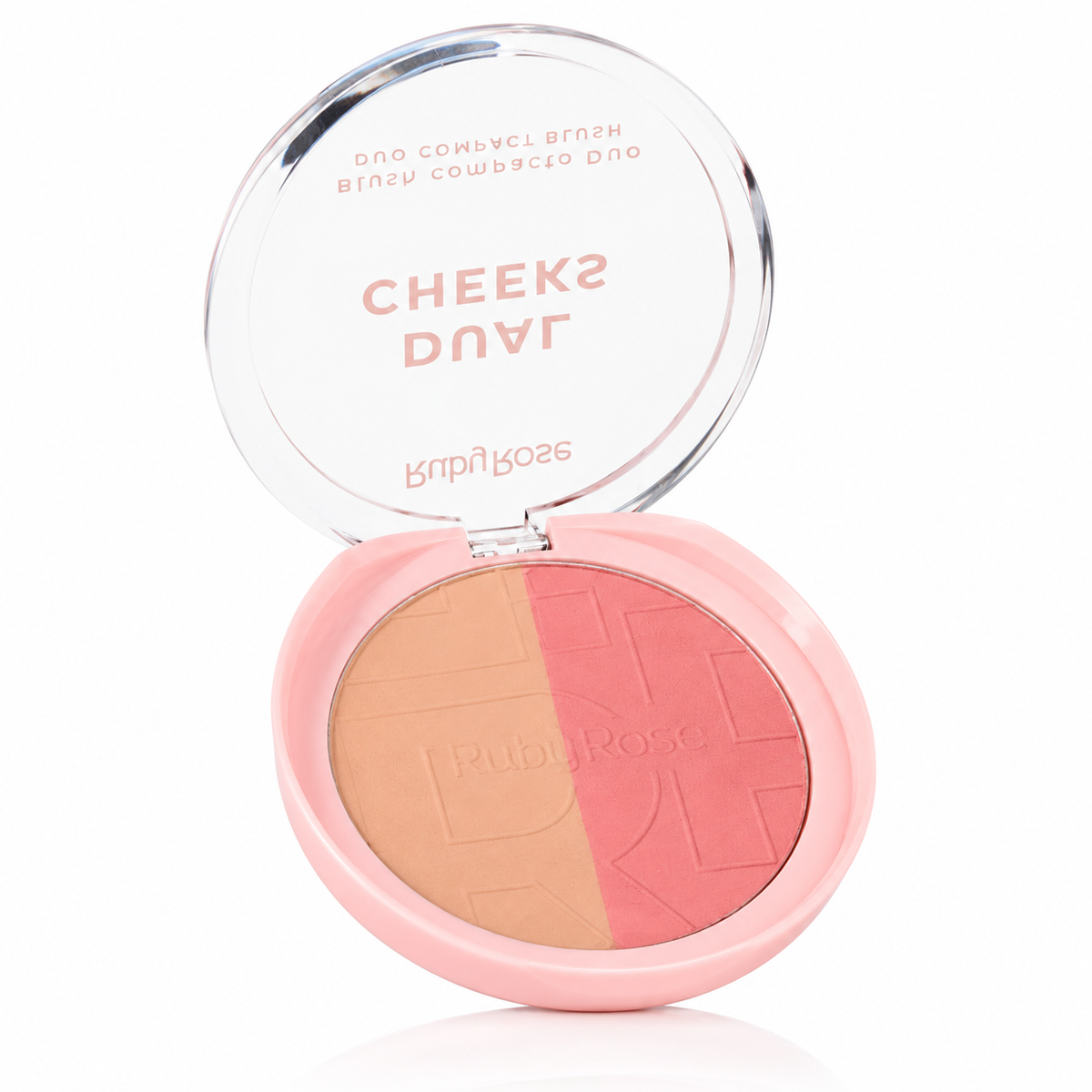 Blush Rubor Compacto Mate Dual Cheeks 2 Tonos En 1 Ruby Rose