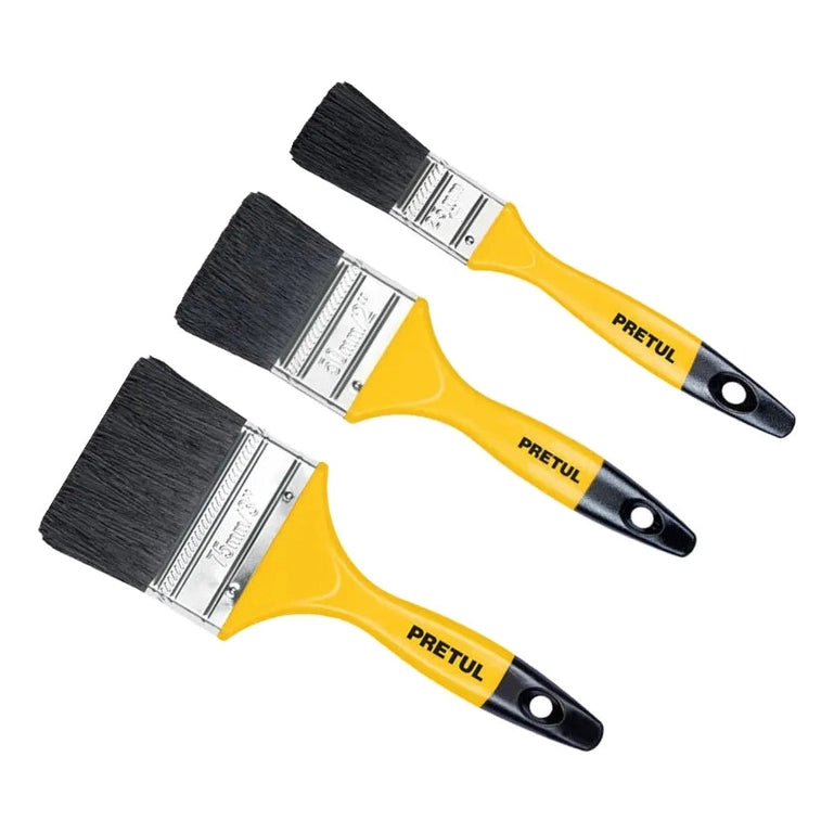 Pack 3 un Brocha Pintura Para Pintar Todo Uso Pretul 1 2 3 Cosmeticos y cuidado del hogar