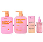 Set Shampoo Acondicionador Y Aceite Argán Fortalecedor Misucka