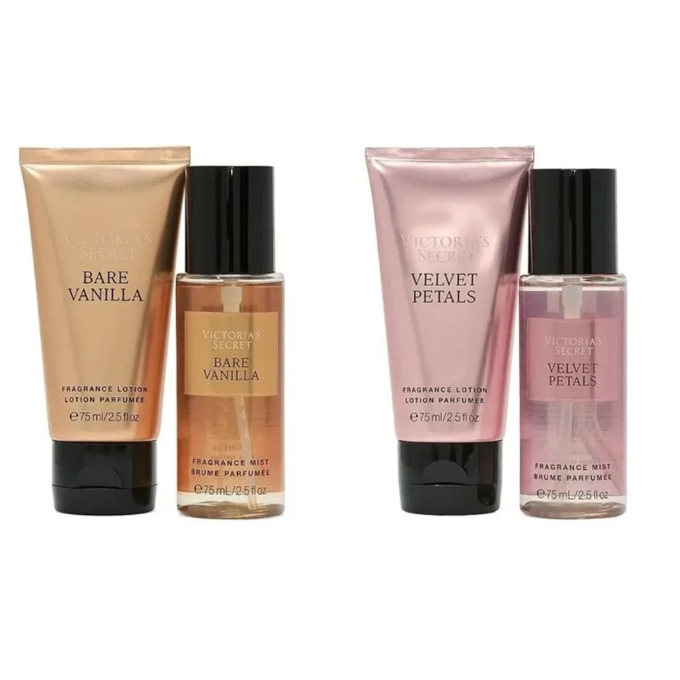 Set Regalo 4Pzs Bare Vanilla & Velvet Petals Victoria´s Secret 75ml