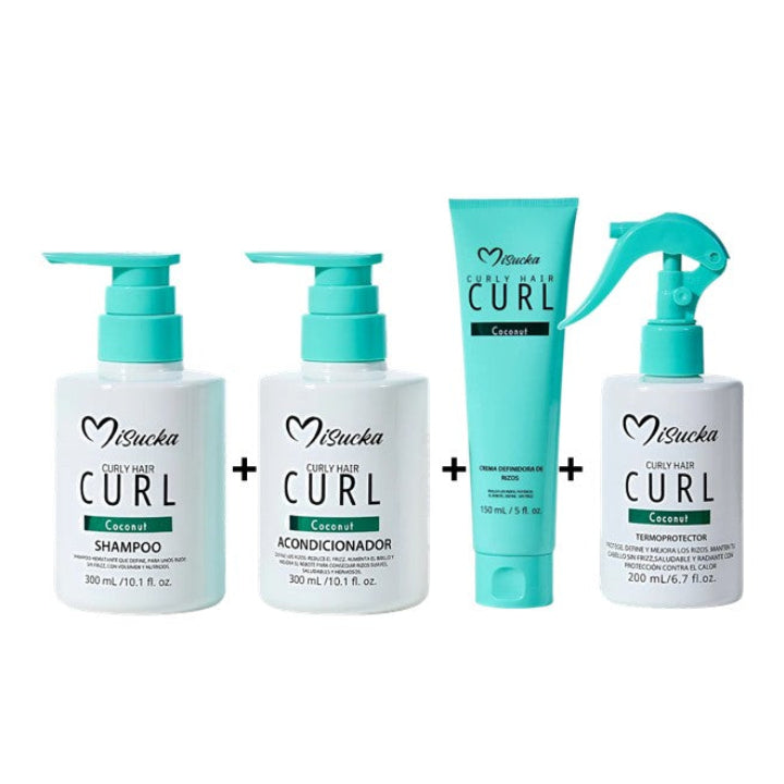 Set Shampoo Acondicionador Mascarilla Protector Curly Misucka