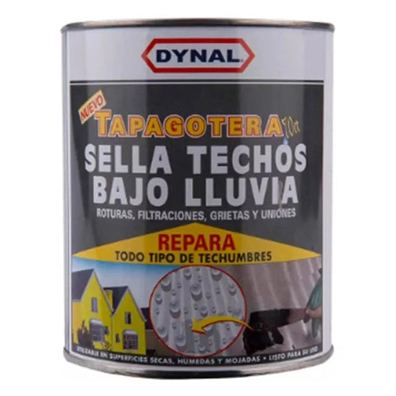 Sellatechos Tapagoteras Bajo Lluvia Wet Negro Dynal 1/4 Galon Cosmeticos y cuidado del hogar