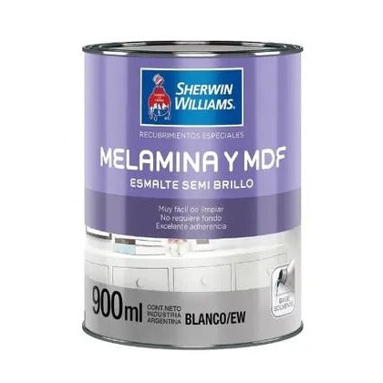 ESMALTE SEMI BRILLO MELAMINA Y MDF 1/4 GALON BLANCO Cosmeticos y cuidado del hogar