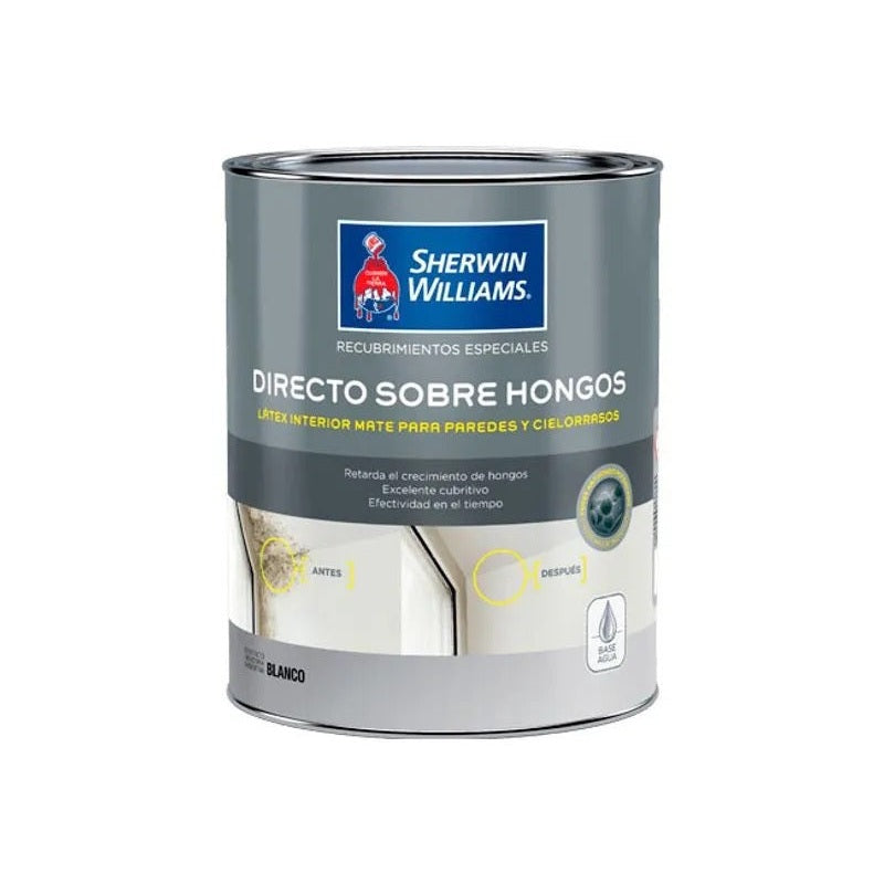 ESMALTE AL AGUA DIRECTO SOBRE HONGOS BLANCO 1/4 GALON Cosmeticos y cuidado del hogar