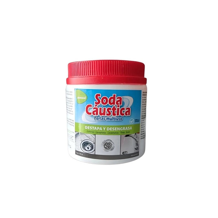 Soda Caustica Perla 500gr Passol Baños Lavaplatos Cañerías Cosmeticos y cuidado del hogar
