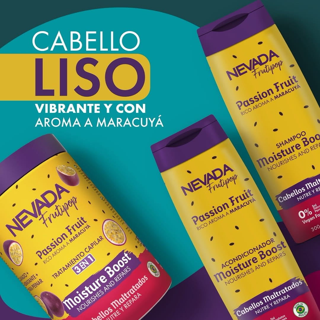 Set Shampoo Y Acondicionador Cabello Dañado Maracuyá Nevada