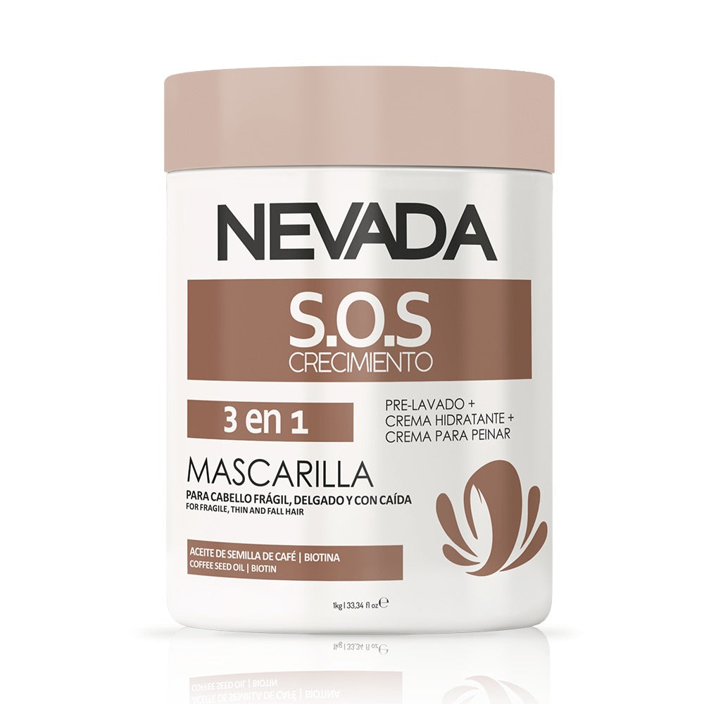 Mascarilla Capilar 3 En 1 Cabello Frágil Sos 1kg Nevada