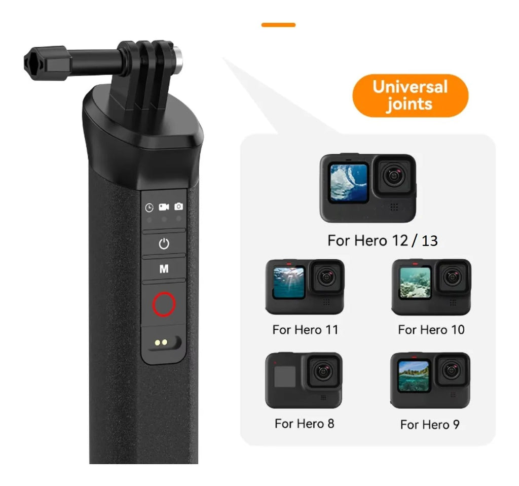 Barra Impermeable Con Control Remoto Gopro 9 A 13- Telesin Negro