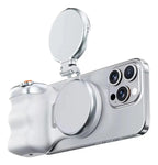 Empuñadura Magnética Y Selfie Ring Light Aro De Luz Telesin Blanco