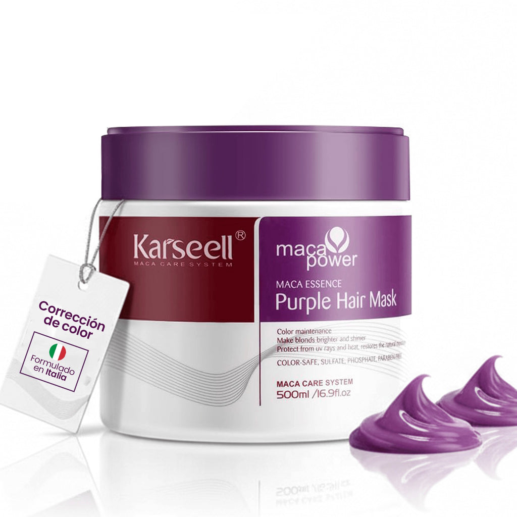 Mascarilla Karseell Tratamiento Violeta 500ml Neutraliza Tonos Amarillos