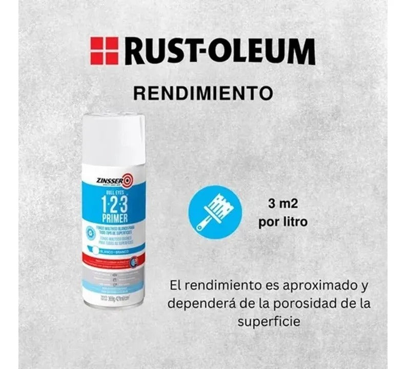 Pintura Imprimante Primer Spray Zinsser Bulls Eye Blanco
