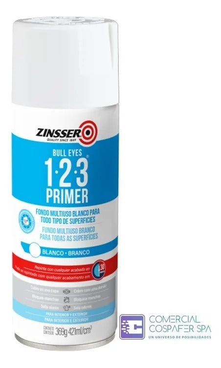 Pintura Imprimante Primer Spray Zinsser Bulls Eye Blanco