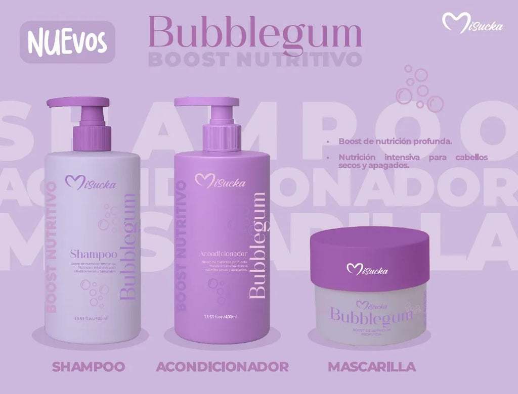 Shampoo Bubblegum Boost Nutriticion Profunda 400ml Misucka