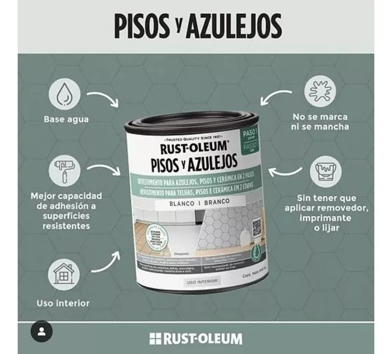 Pintura Pisos Azulejos Ceramica Madera Rust Oleum Paso N° 1