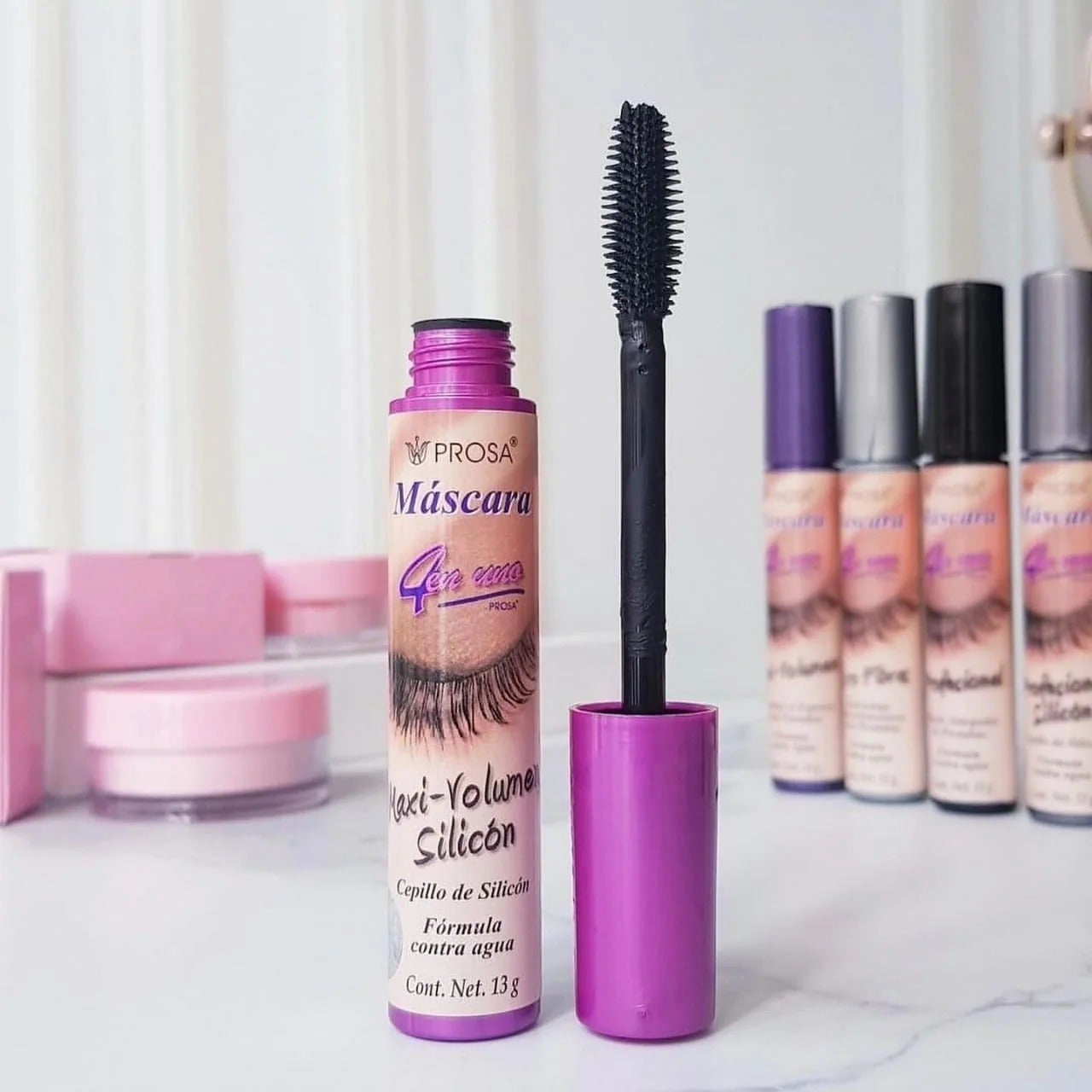 Mascara De Pestañas Maxi Volumen Silicon Waterproof Prosa